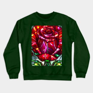 Stained Glass Rose Crewneck Sweatshirt